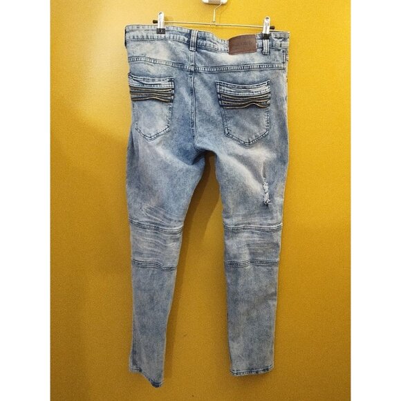 M. Society Moto Jeans Size 36 x 32 - Picture 2 of 4